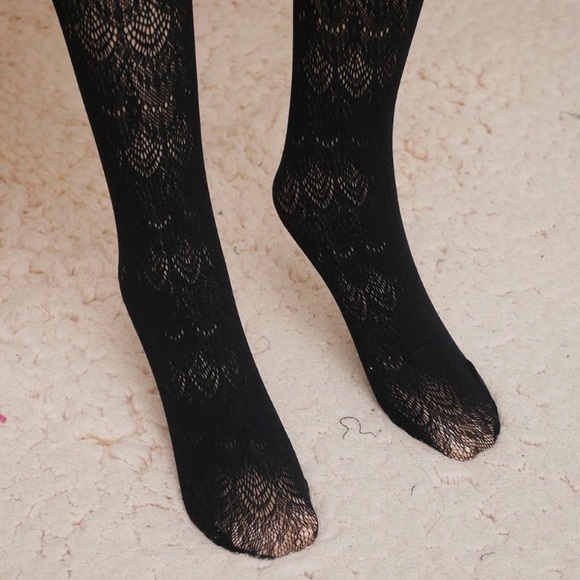 Patterned Nylon Tights - Picture 5 of 7